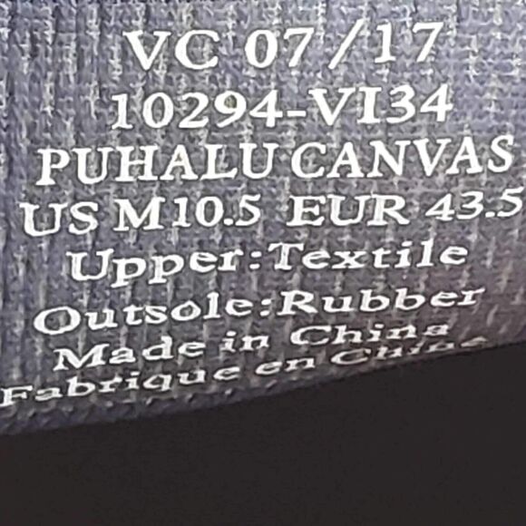 Olukai Mens Puhalu Canvas Shoes Size 10.5 Blue Drop In Heel Driving Slip On - Picture 8 of 9